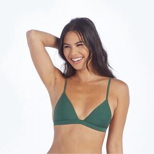 Summersalt The Triangle Bikini Top Olive (Size 2)